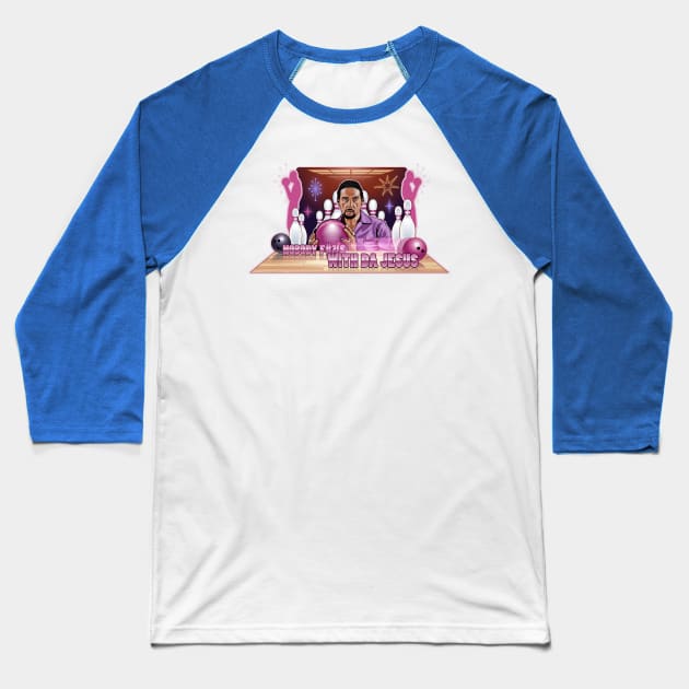 A Serious Bowler Baseball T-Shirt by DoodleShawn